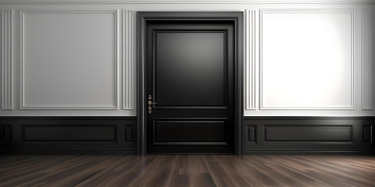 black interior doors